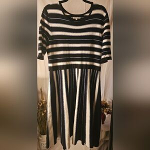 HOBBS LONDON Striped Midi Dress XL